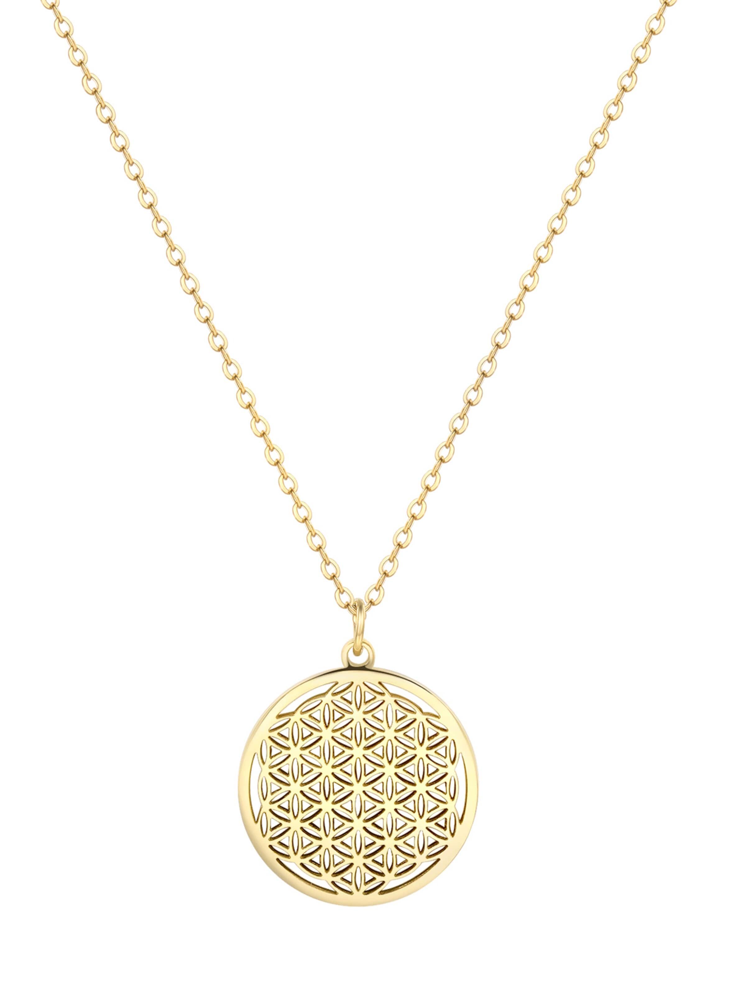 Hey Happiness Ketju 'Flower of Life' värissä kulta