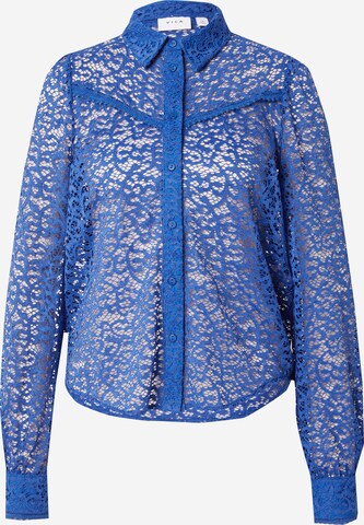 VILA Blouse 'GLAZE' in Blauw: voorkant