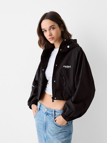 Veste mi-saison Bershka en noir : devant