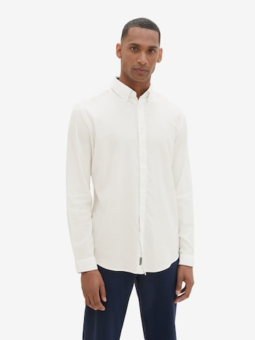 TOM TAILOR Regular Fit Skjorte i hvit: forside