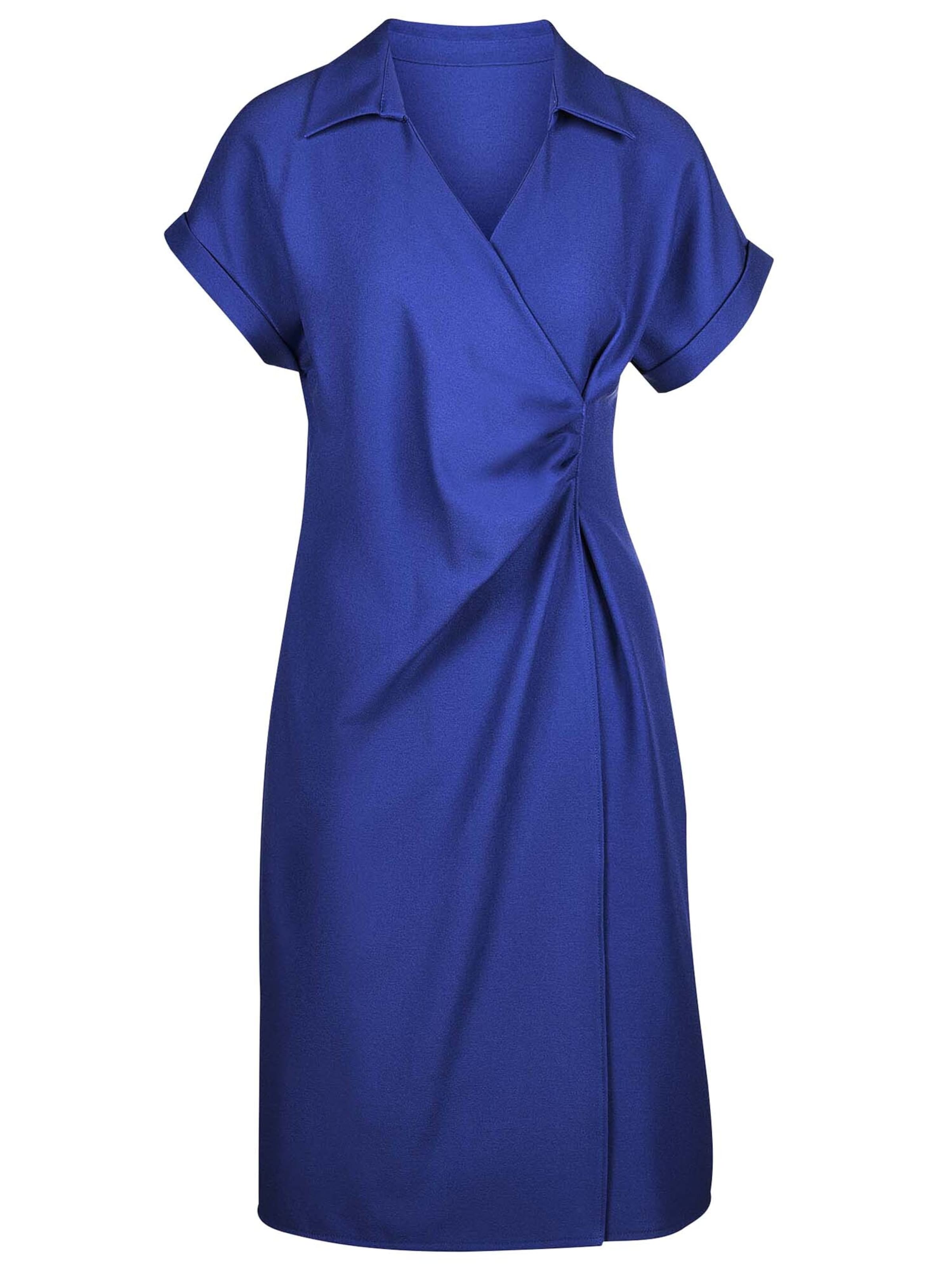 Robe fourreau MADELEINE en bleu : devant
