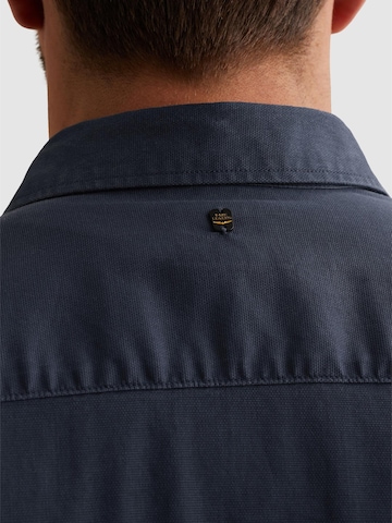 PME Legend Regular fit Overhemd 'PME LEGEND - Shirt jacket with button closure and chest pocket' in Blauw