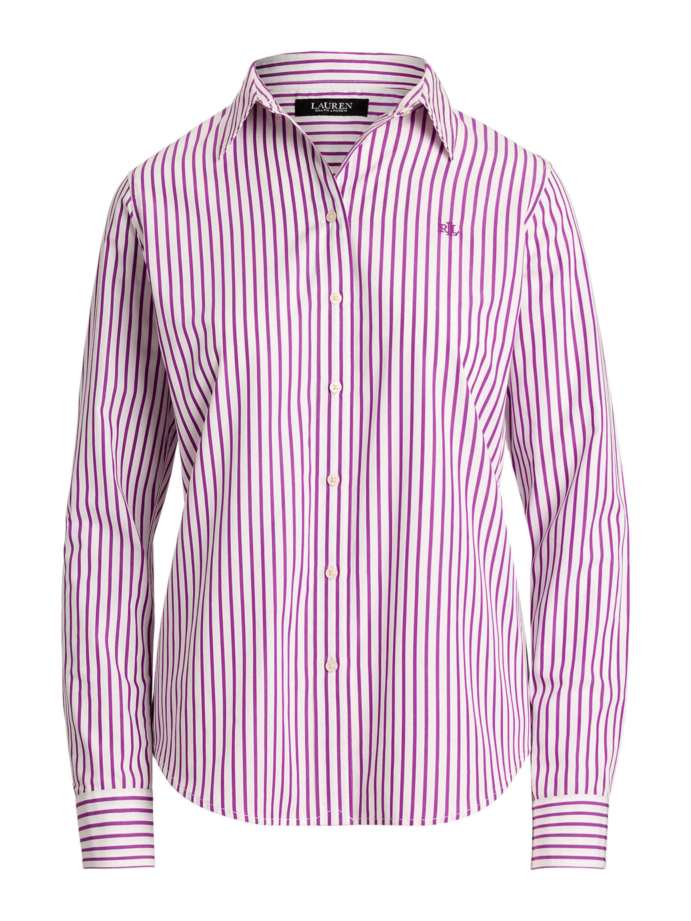 Lauren Ralph Lauren Blouse in de kleur Donkerlila / Wit, Productweergave