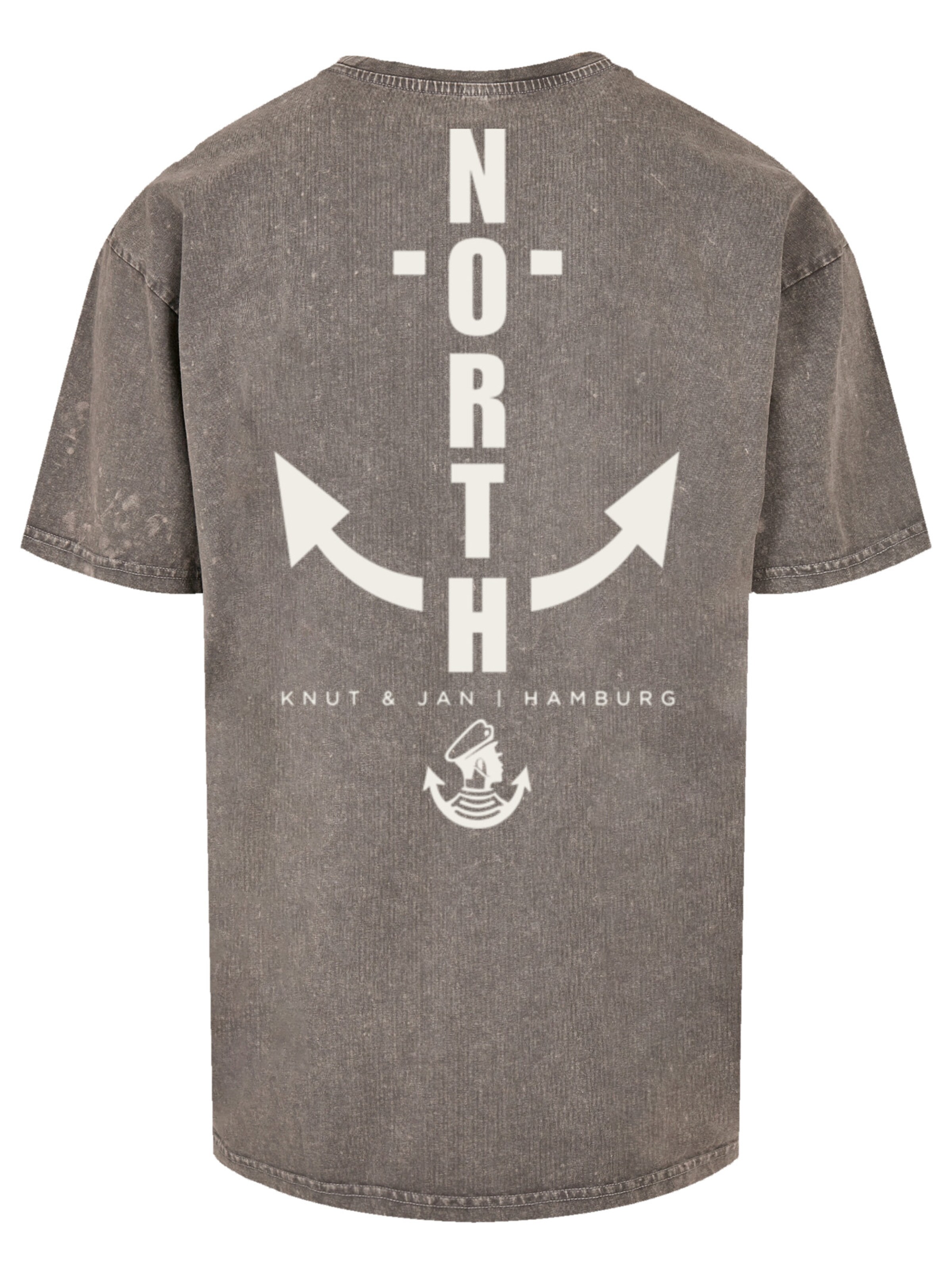 F4NT4STIC T-Shirt 'North Anchor' in Grau