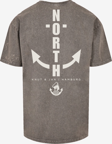 F4NT4STIC Shirt 'North Anchor' in Grijs