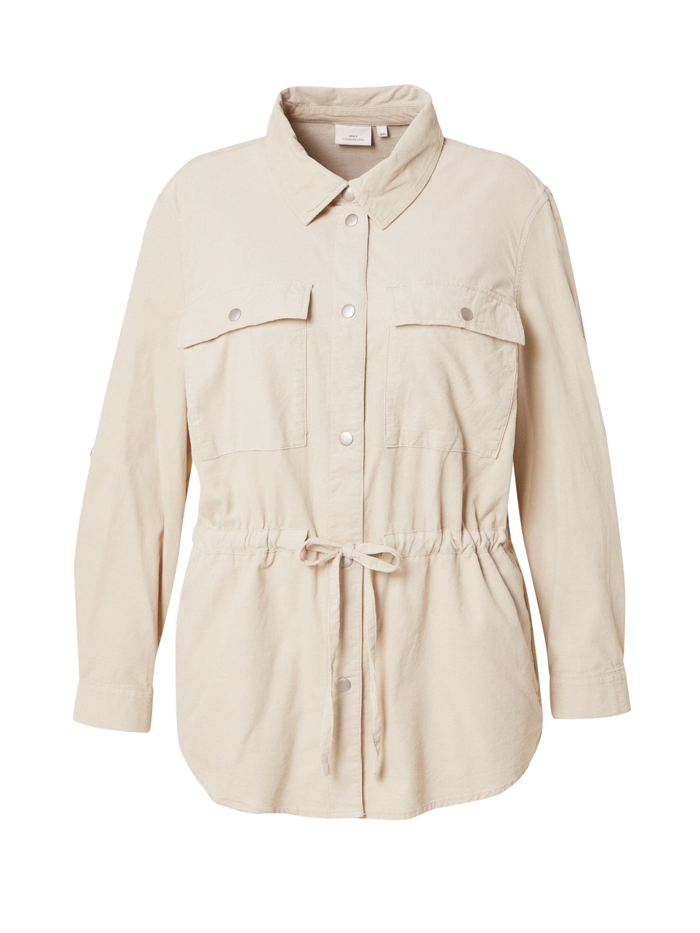 ONLY Carmakoma Välikausitakki 'CARAime' värissä beige: etupuoli