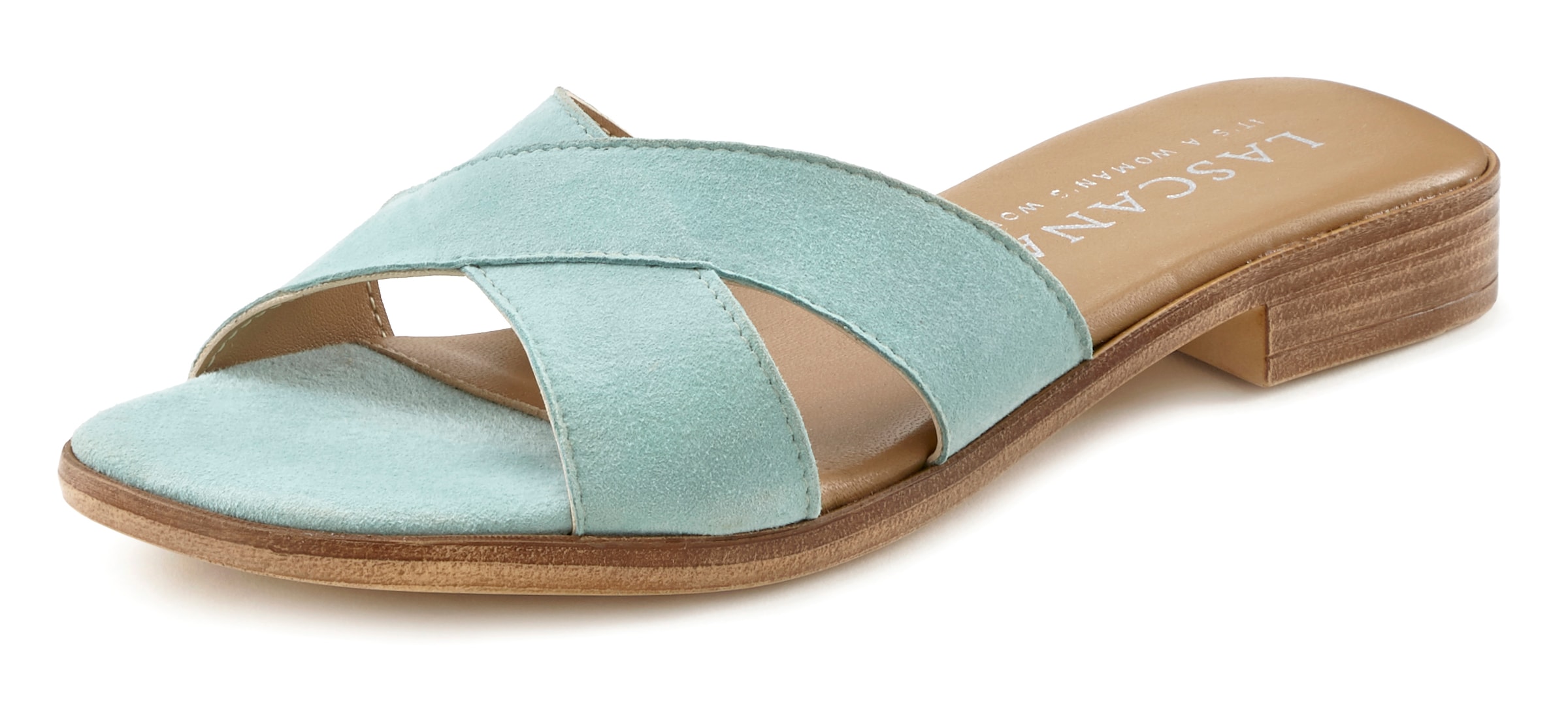 LASCANA Nizki natikači | modra barva: sprednja stran