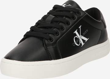 Sneaker low de la Calvin Klein Jeans pe negru: față