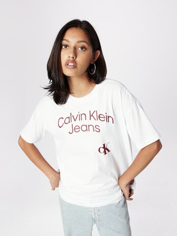 Calvin Klein Jeans - Camiseta en blanco: frente