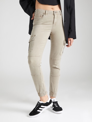 Coupe slim Pantalon cargo 'MISSOURI' ONLY en beige : devant