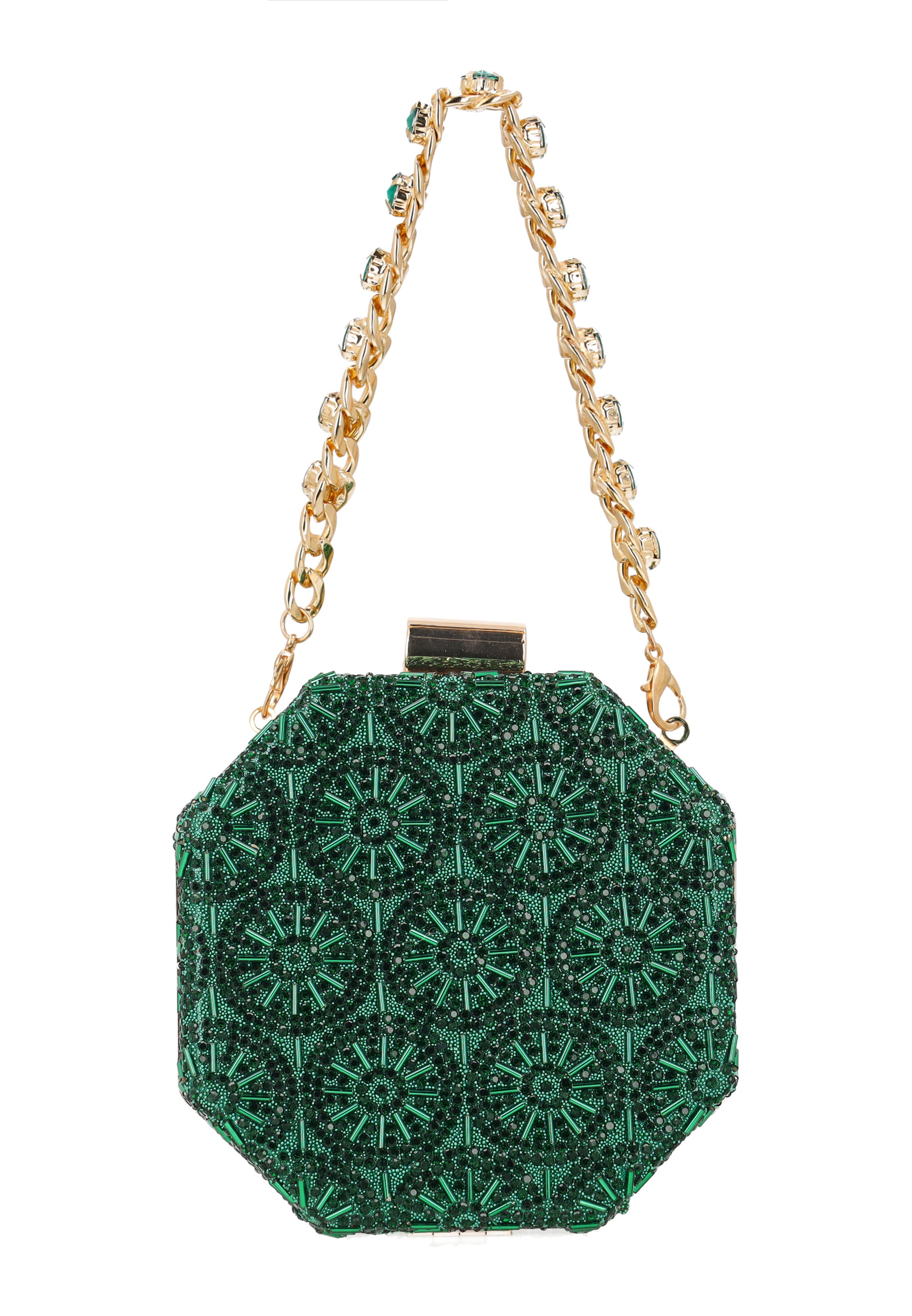 usha BLACK LABEL Clutch in Green: front