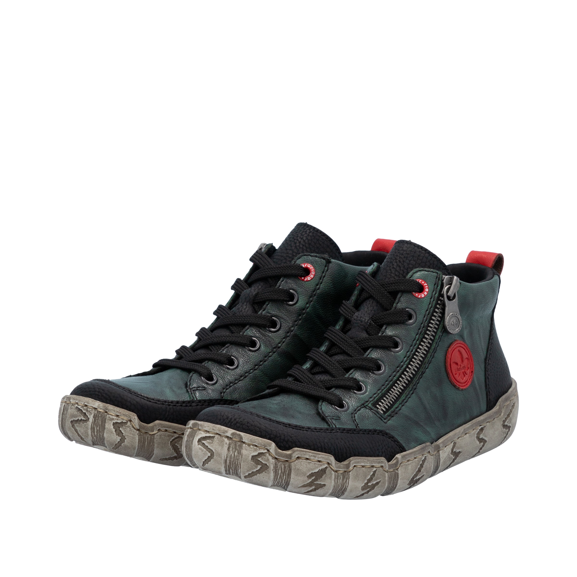 Rieker High-Top Sneakers 'L0306' in Green