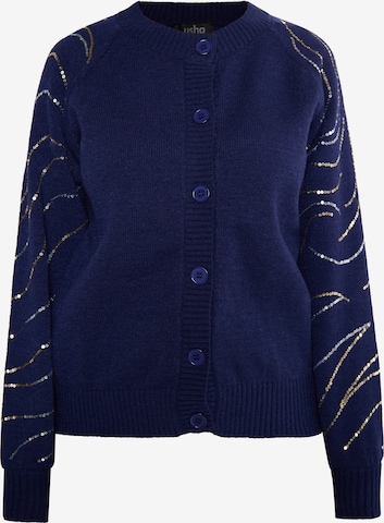 usha BLACK LABEL Strickjacke in Blau: predná strana