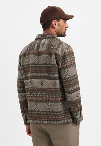 No Excess Comfort fit Button Up Shirt in Brown