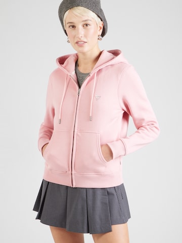 GUESS JEANS Sweat jacket in Pink: front