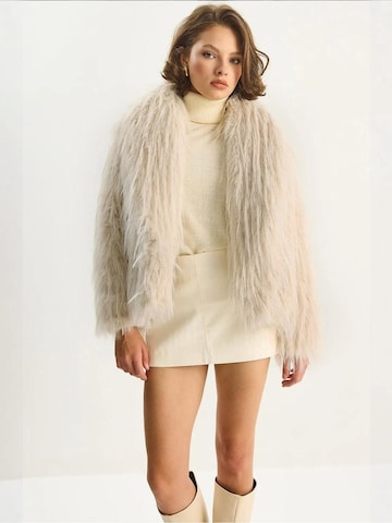 Bianco Lucci Between-Season Jacket in Beige: front