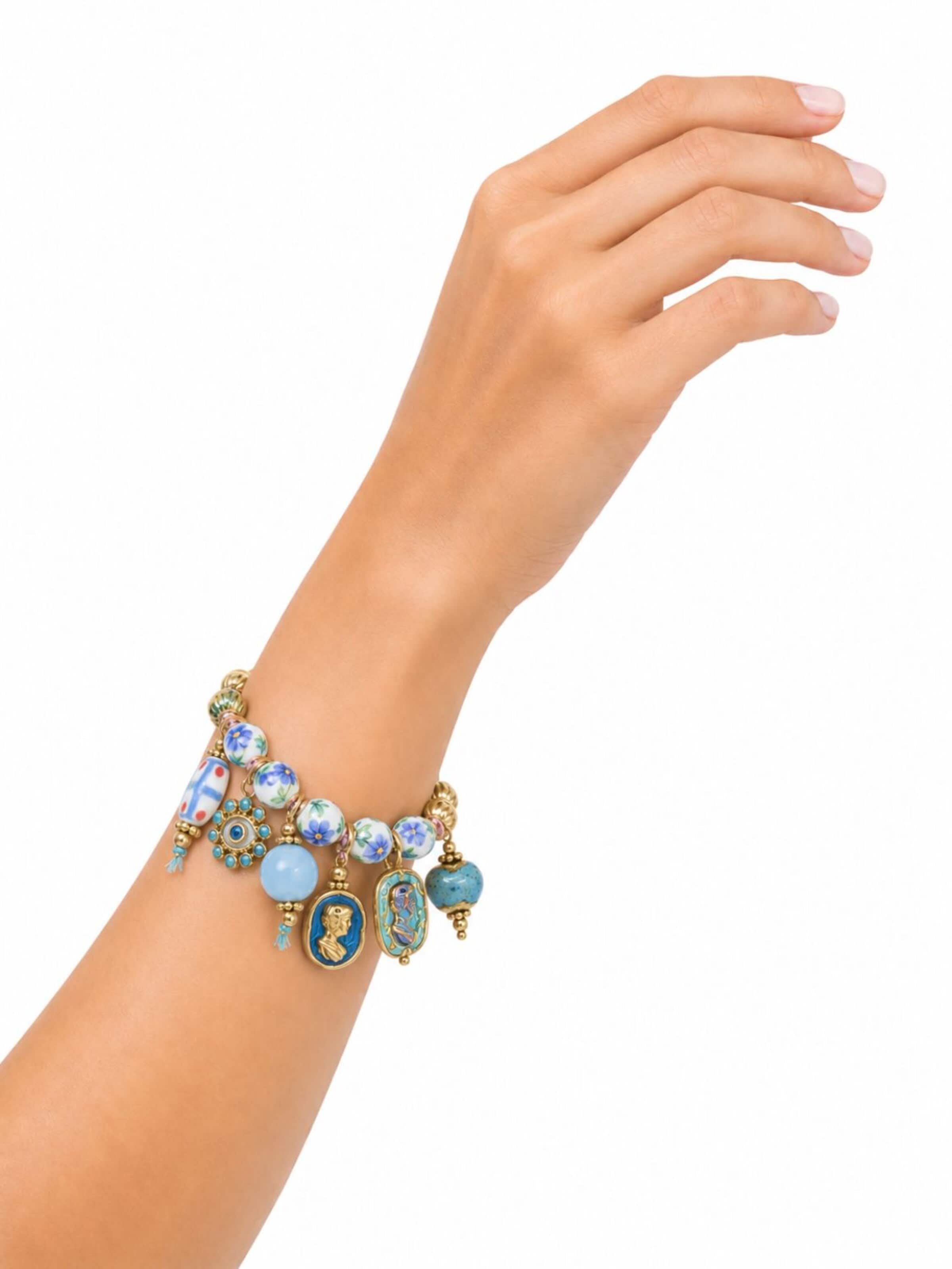 Fräulein Wunder - Pulsera 'Bella' en oro: frente