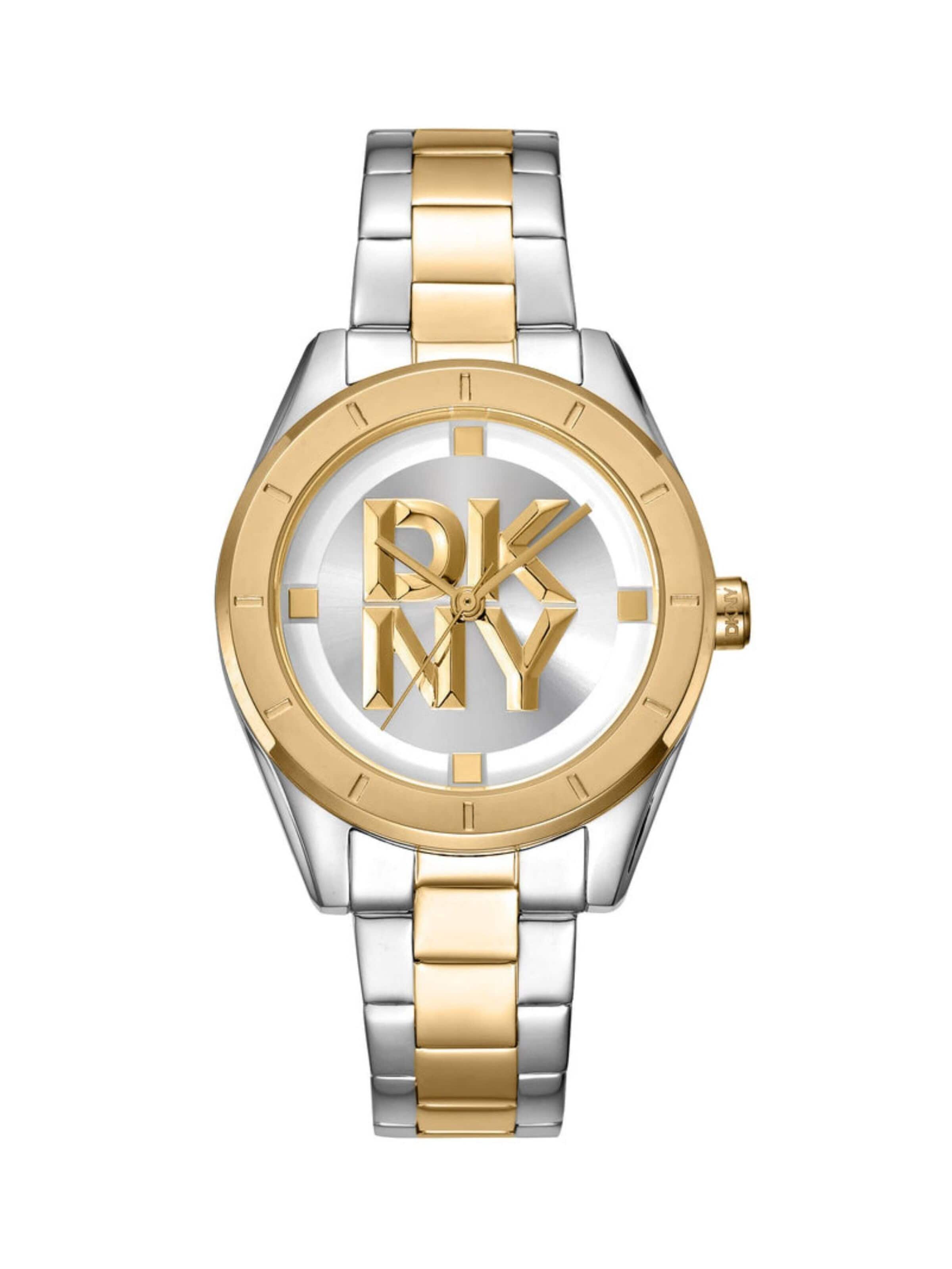Montre à affichage analogique 'Chambers' DKNY en argent : devant