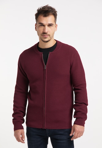 RAIDO Knit Cardigan in Red: front