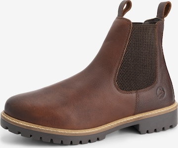 Travelin Chelsea Boots 'Sirdal' i brun: forside