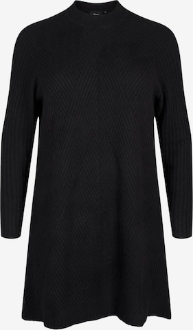 Abito in maglia 'CACOMFY' di Zizzi in nero: frontale