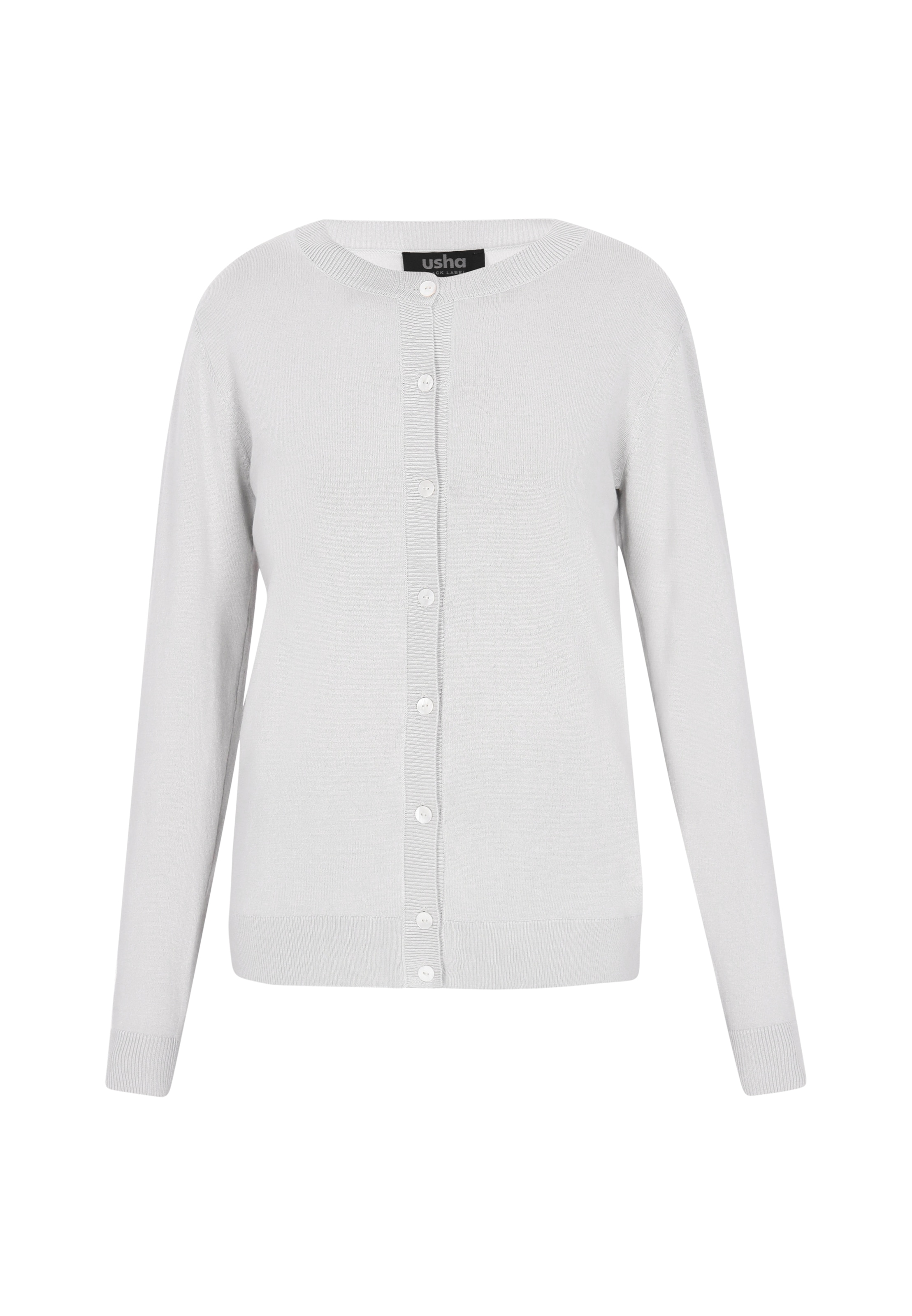 売れ筋商品|||イチ ニット&セーター レディース アウター IHNOELLE - Cardigan - light grey melange Long lamé viscose cardigan with V-neck Silver | Missoni