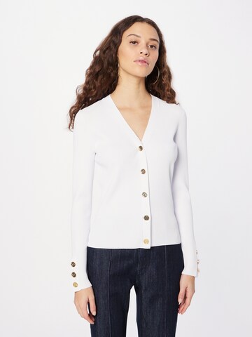 MICHAEL Michael Kors Knit Cardigan in White: front