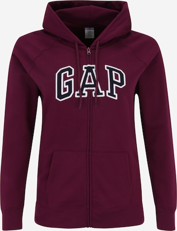 Gap Tall Zip-Up Hoodie in Purple: front