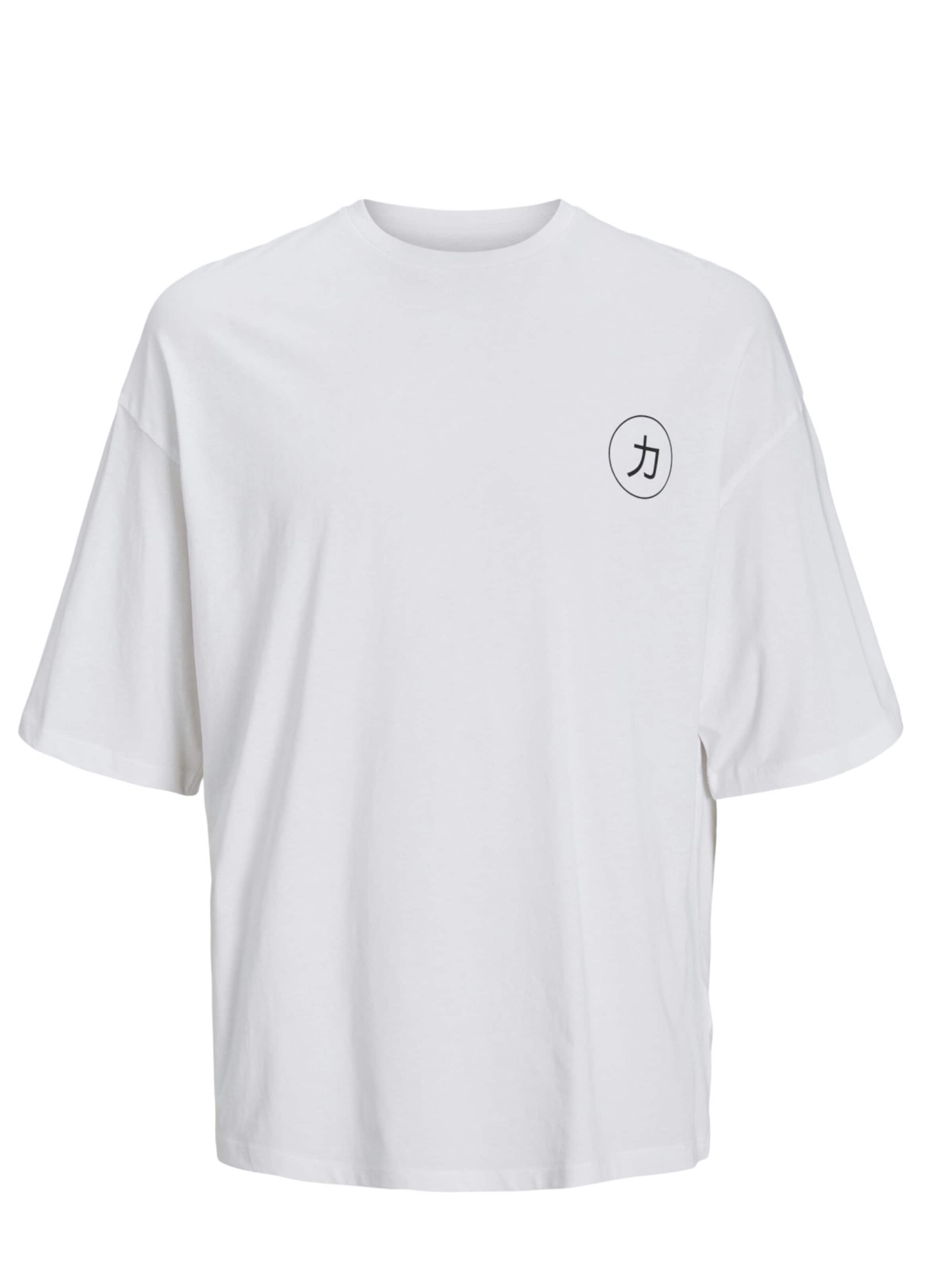 T-shirt 'Jack & Jones - Heren t-shirt' JACK & JONES en blanc : devant