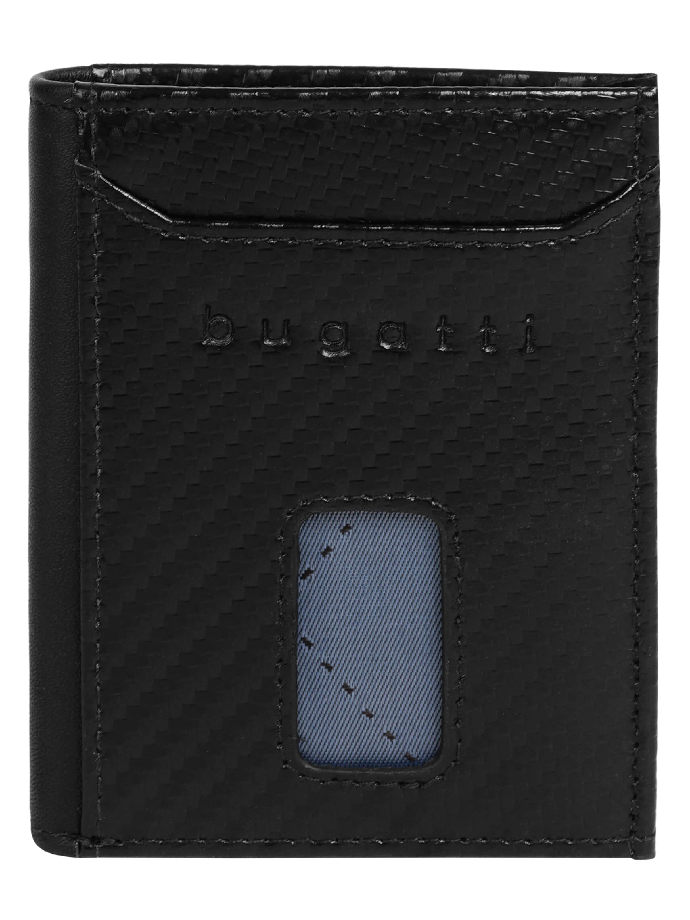 bugatti Wallet 'SECURE SLIM' in Black: front