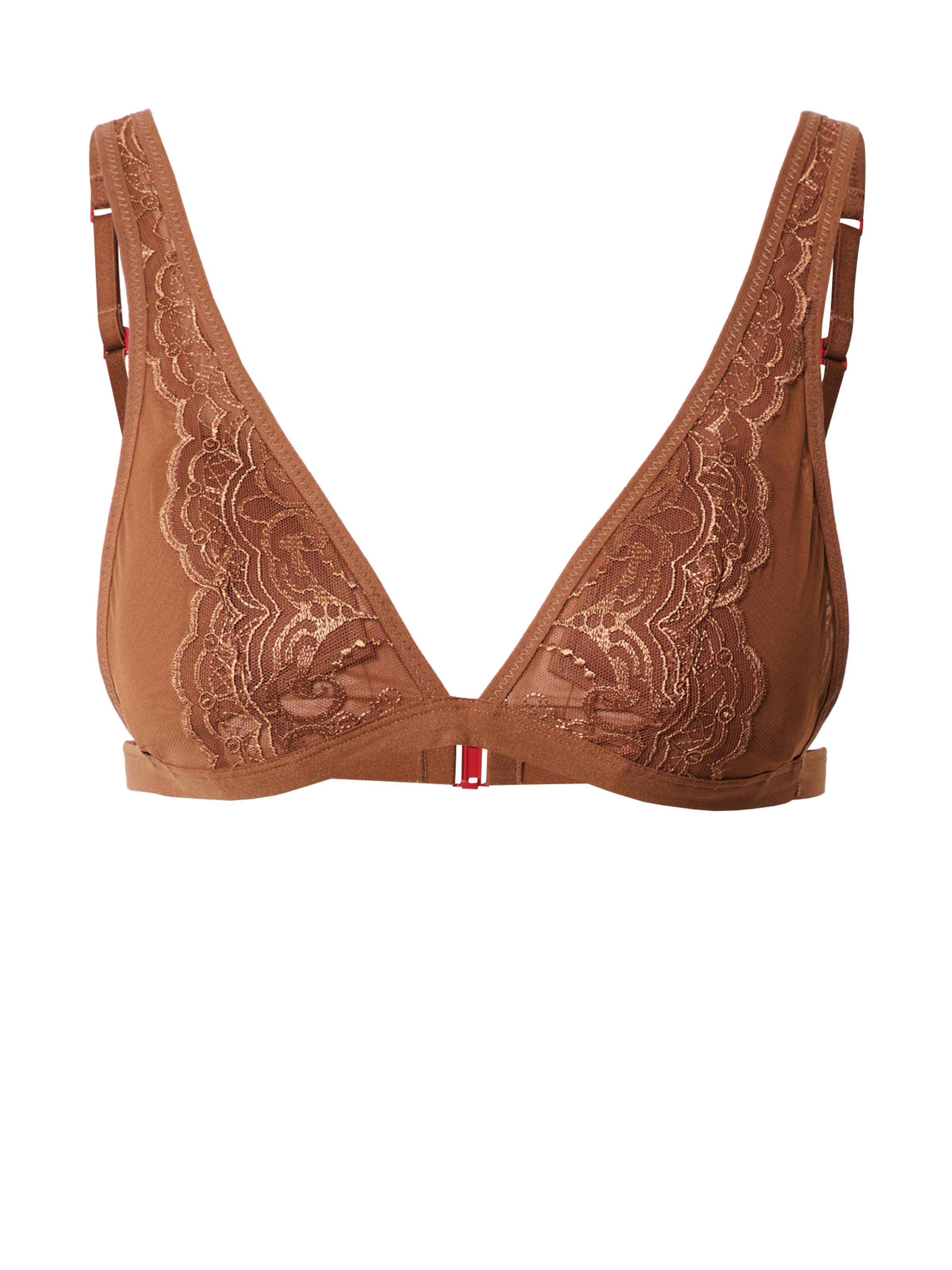 Scandale éco-lingerie Triangle Bra in Brown: front