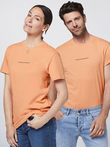 Detto Fatto Shirt ' mit QR-Code-Print ' in Orange: front