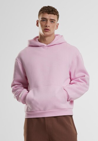 Urban Classics Sweatshirt 'Fluffy' i rosa: framsida