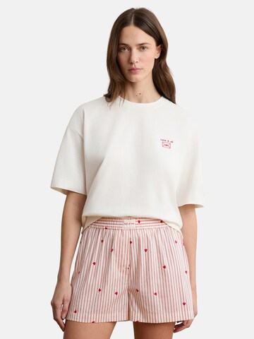 Pantaloncini da pigiama 'Boyfriend' di ETAM in bianco: frontale