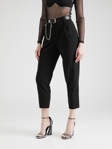 Trendyol Regular Pleat-front trousers in Black: front