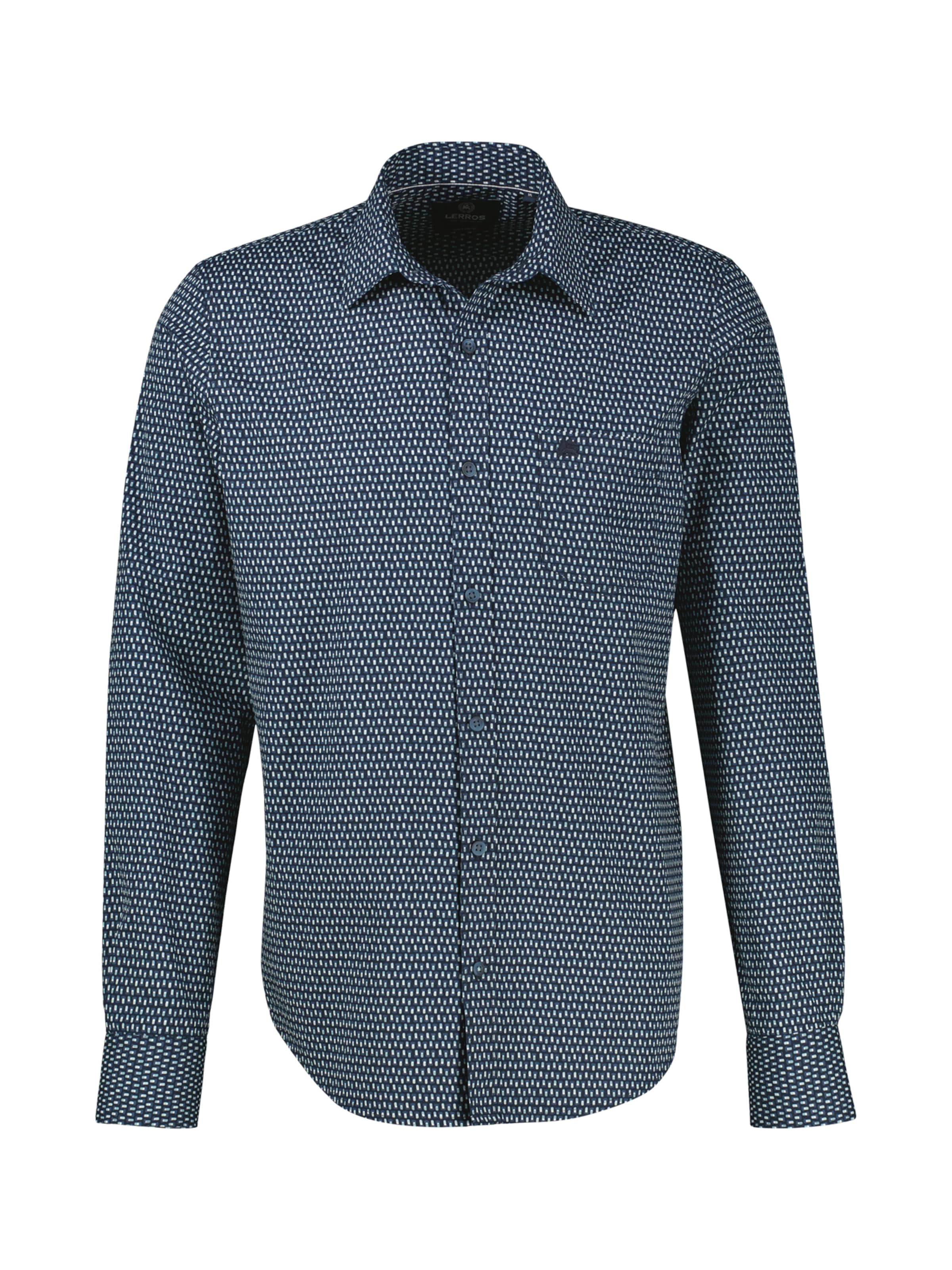 LERROS Button Up Shirt in Blue: front