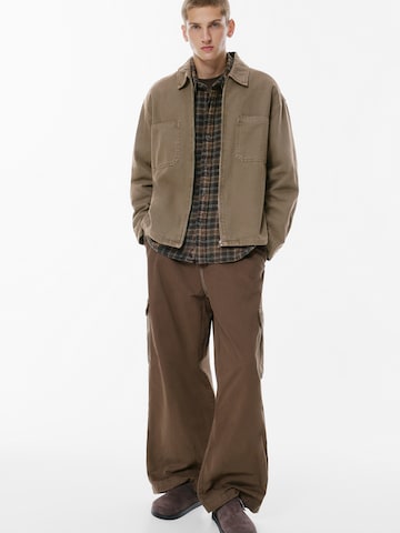 Pull&Bear Between-season jacket in Brown: front