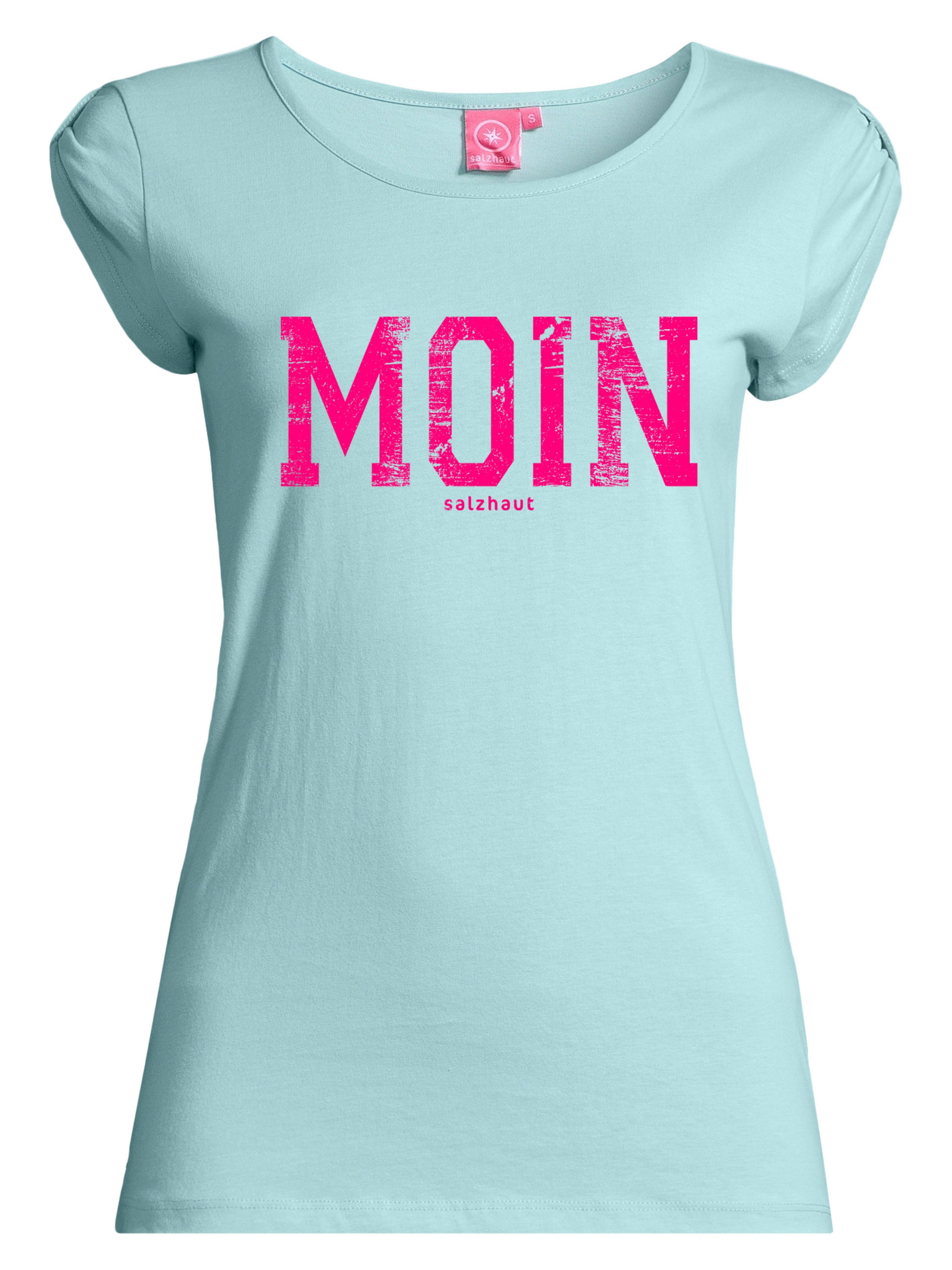 salzhaut Shirt 'BIIKE - Moin' in Blau: Vorderseite