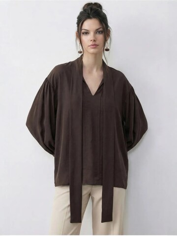 Chemisier Bianco Lucci en marron