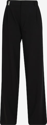 2Y Studios - Pierna ancha Pantalón plisado 'Talia' en negro: frente