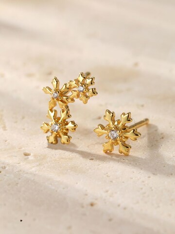 Orecchini 'Snowflake Trio' di Hey Happiness in oro