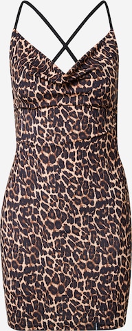 VIERVIER Summer dress 'Jasmin' in Brown: front