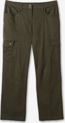 SHEEGO Regular Cargo Pants in Green: front