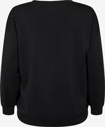 Zizzi Sweatshirt 'GILL' in Schwarz