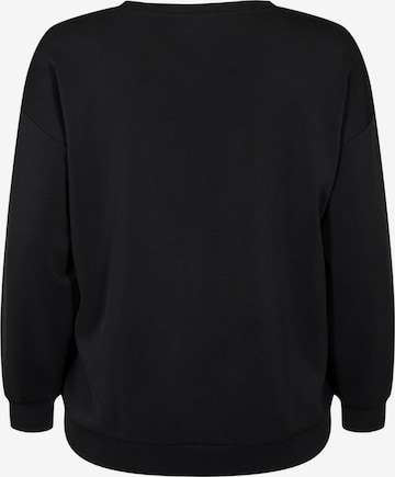 Zizzi Sweatshirt 'GILL' i svart