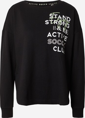 Sweat-shirt Soccx en noir : devant