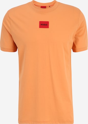 T-Shirt 'Diragolino212' HUGO Red en orange : devant