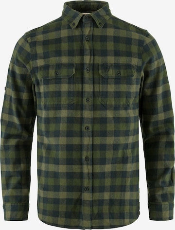 Chemise folklorique Fjällräven en vert : devant
