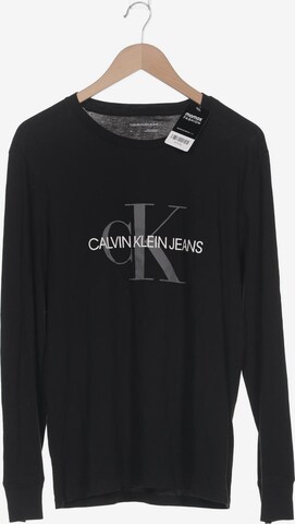 Calvin Klein Jeans Langarmshirt M in Schwarz: predná strana