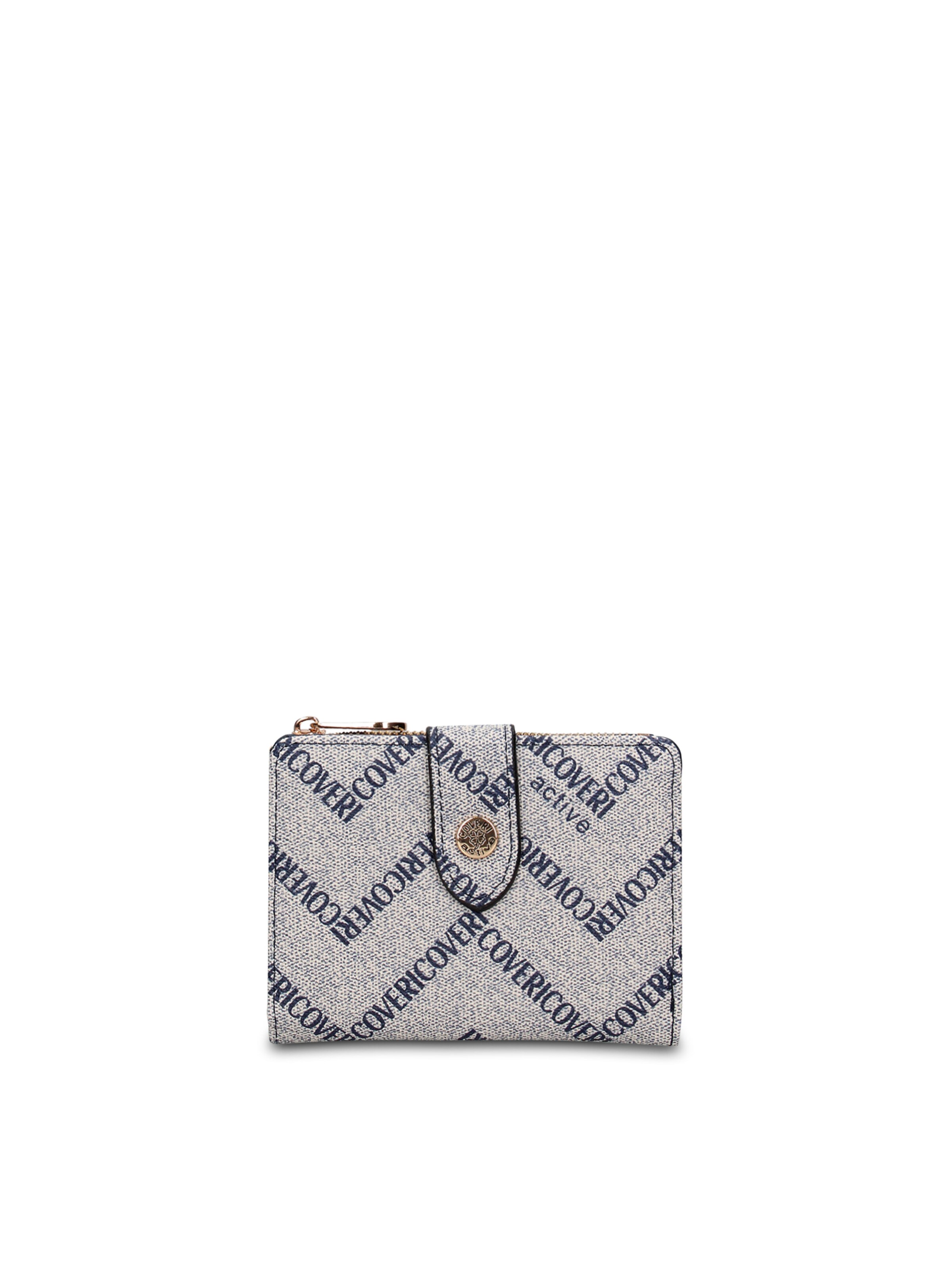 Portamonete 'Portafoglio donna Coveri Collection con bottone - Compatto e elegante' di Coveri Collection in blu: frontale